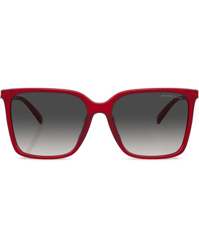Michael Kors Canberra 56mm Square Sunglasses - Red