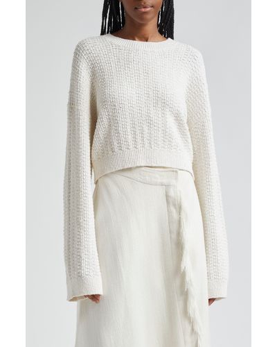 A.L.C. A. L.c. Reese Textured Pullover - White
