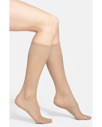 Nordstrom 3-pack Sheer Knee High Socks - Natural