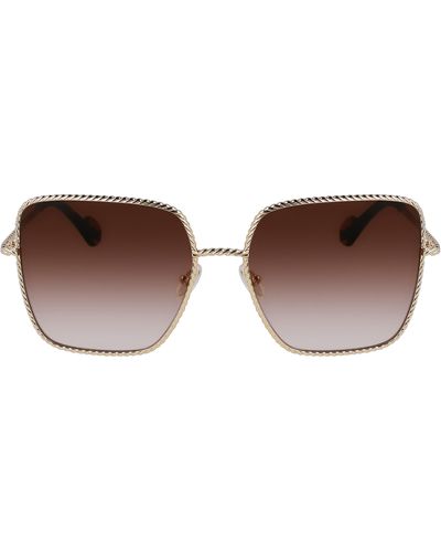 Lanvin Babe 59mm Gradient Square Sunglasses - Brown