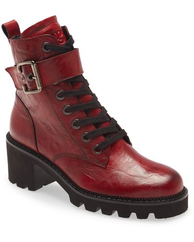 Paul Green Dynamite Combat Boot - Red