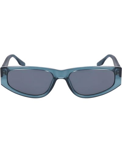 Converse Fluidity 56mm Rectangular Sunglasses - Blue