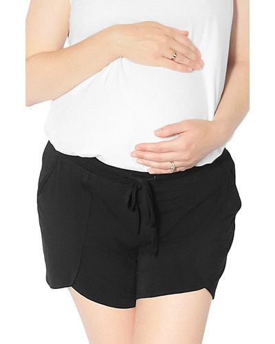 Kindred Bravely Maternity/postpartum Lounge Shorts - Black