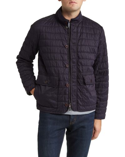 Peter Millar Greenwich Garment Dyed Quilted Bomber Jacket - Blue