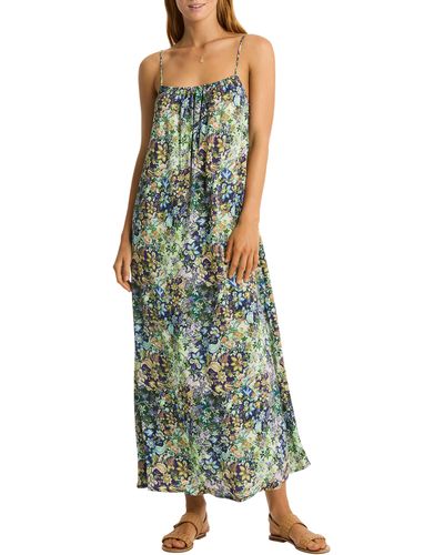 Sea Level Wildflower Maxi Cover-up Sundress At Nordstrom - Brown