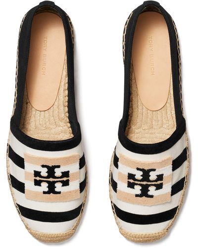 Tory Burch Double T Espadrille Flat - White