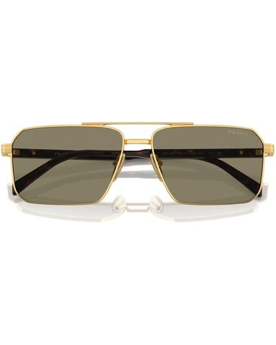 Prada 61mm Rectangular Sunglasses - Multicolor