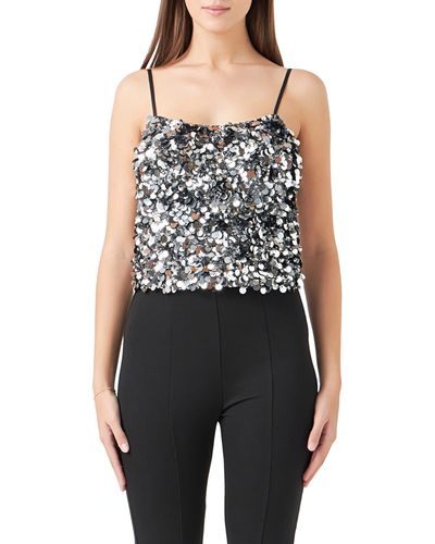 Endless Rose Sequin Camisole - Blue