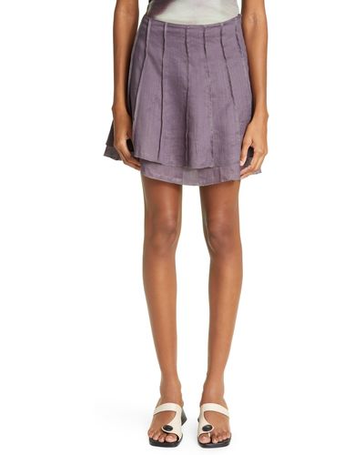 Paloma Wool Juju Pleated Layered Skirt - Purple
