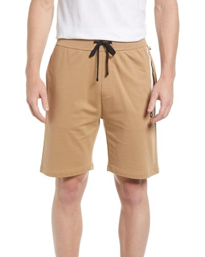 BOSS Essential Cotton Pajama Shorts - Natural