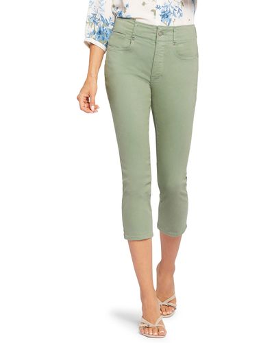 NYDJ Ami High Waist Skinny Capri Jeans - Green
