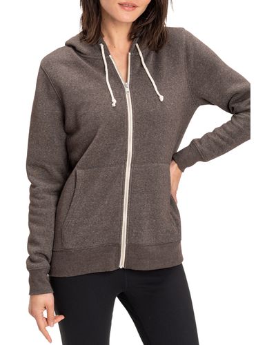 Threads For Thought Full Zip Hoodie - Brown