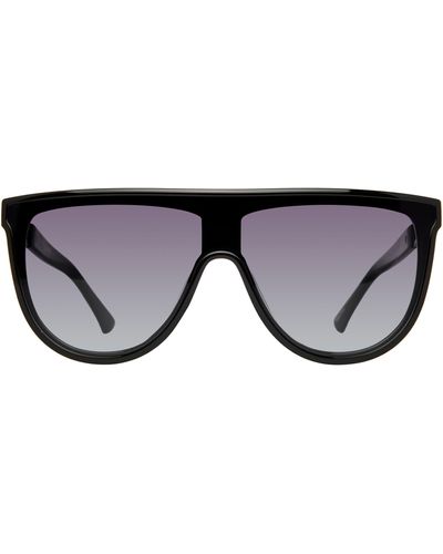 Kurt Geiger Regent 99mm Oversize Shield Sunglasses - Black