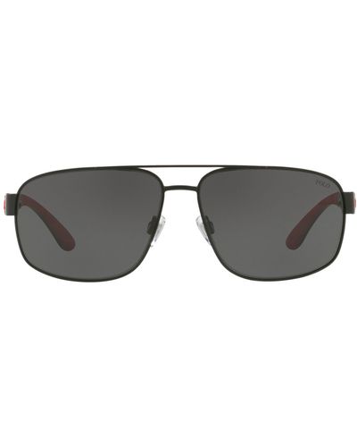 Polo Ralph Lauren 58mm Aviator Sunglasses - Gray