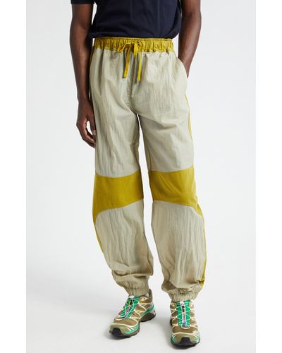 RANRA Is Colorblock Track Pants - Yellow