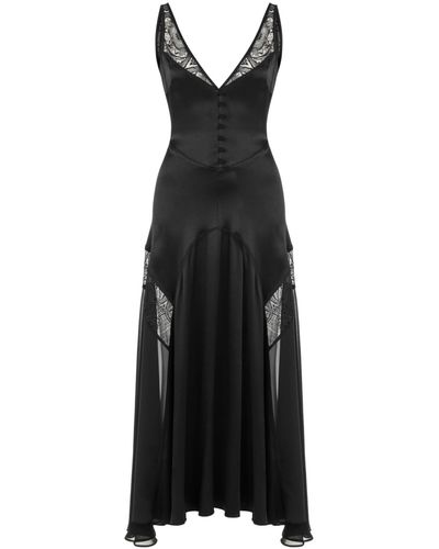 Nocturne Tulle Backless Dress - Black