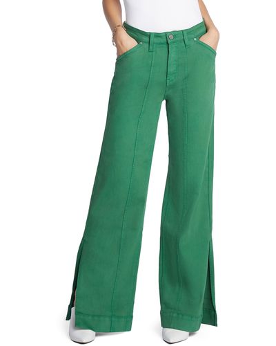 Wash Lab Denim Relaxed Straight Leg Jeans - Green