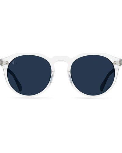 Raen Remmy 49mm Polarized Round Sunglasses - Blue