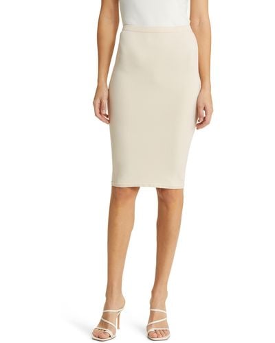 House Of Cb Shahla Pencil Skirt - Natural