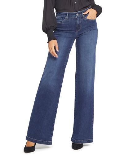 NYDJ Teresa Wide Leg Jeans - Blue