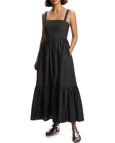 Theory Dr. Soft Tiered Maxi Sundress - Black