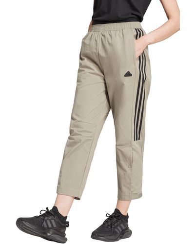 adidas Tiro Loose Fit Cotton Twill Track Pants - Natural
