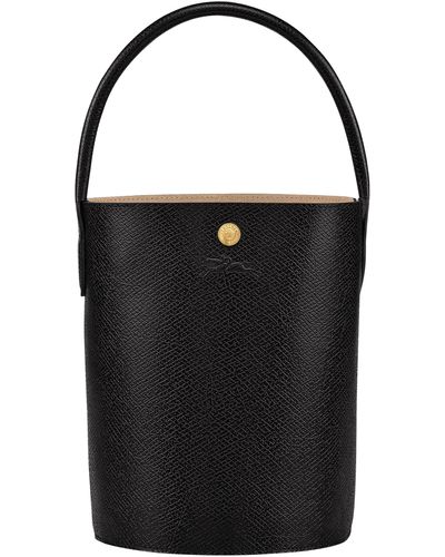 Longchamp Épure Leather Bucket Bag - Black