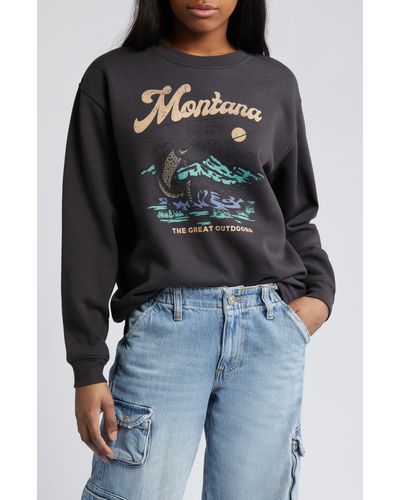 THE VINYL ICONS Montana Graphic Sweatshirt - Black