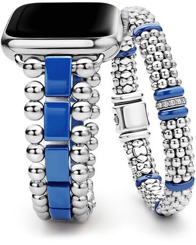Lagos Smart Caviar Apple Watch® Watchband & Bracelet Set - Blue