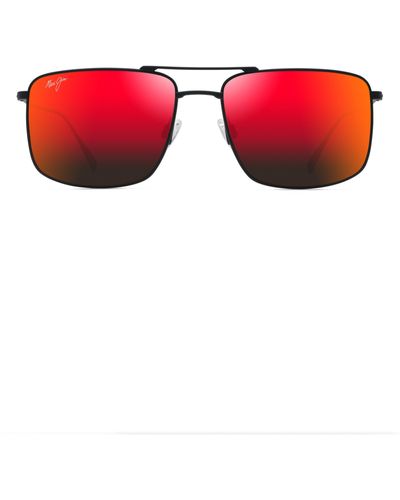 Maui Jim Aeko 55mm Polarizedplus2® Aviator Sunglasses - Red