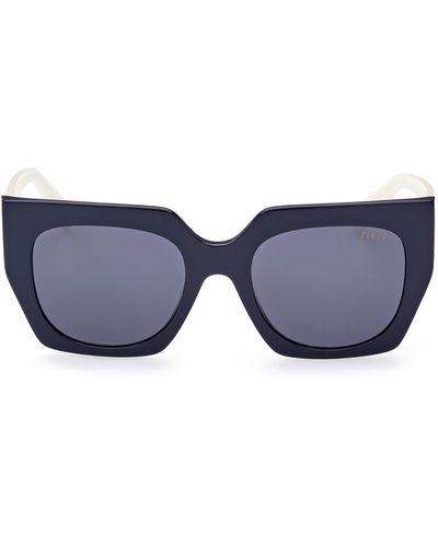 Emilio Pucci 52mm Square Sunglasses - Blue