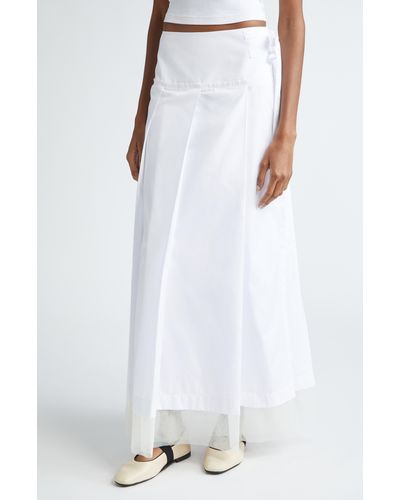 Renaissance Renaissance Linda Pleated Maxi Skirt - White