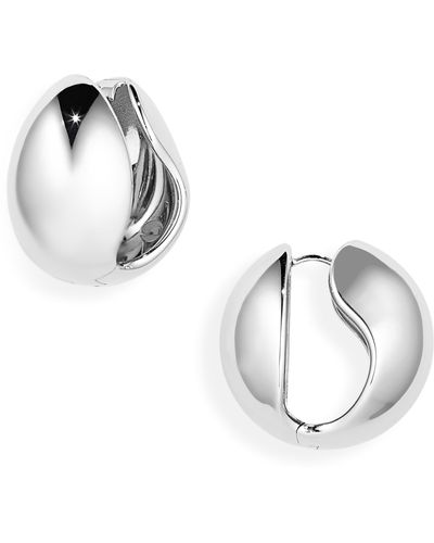 Coperni Logo Hoop Earrings - Metallic