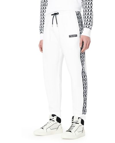 Armani Exchange Jacquard Side Stripe sweatpants - White