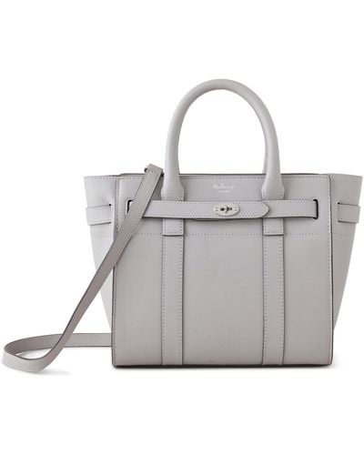 Mulberry Small Zipped Bayswater Leather Satchel - Gray