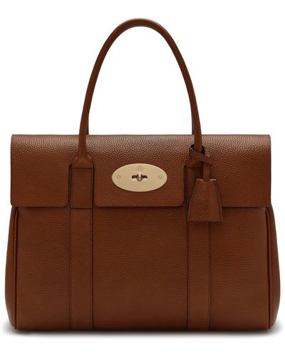 Mulberry Bayswater Grained Leather Satchel - Brown