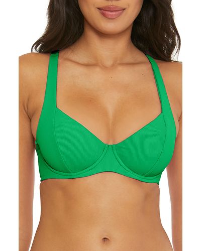Becca Modern Edge Underwire Bikini - Green