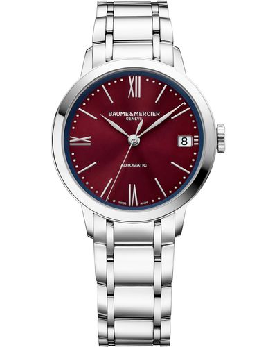 Baume & Mercier Classima 10691 Automatic Bracelet Watch - Red