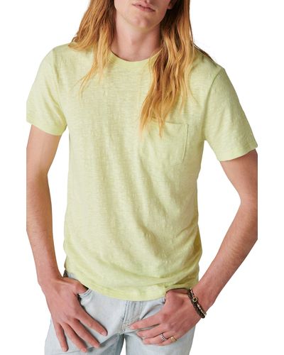 Lucky Brand Cotton Blend Pocket T-shirt - Green
