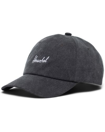 Herschel Supply Co. Sylas Stonewash Cotton Twill Baseball Cap - Black