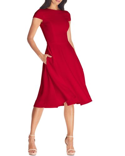 Dress the Population Livia Fit & Flare Dress - Red