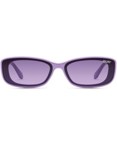 Quay Vibe Check 62mm Small Square Sunglasses - Purple