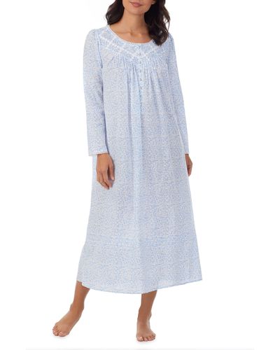 Eileen West Long Sleeve Nightgown - Blue