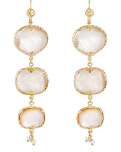 Gas Bijoux Silene Mother-of-pearl Drop Earrings - White