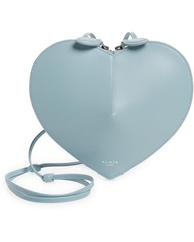 Alaïa Le Coeur Leather Crossbody Bag - Blue