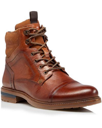 Dune Candor Lace-up Cap Toe Boot - Brown