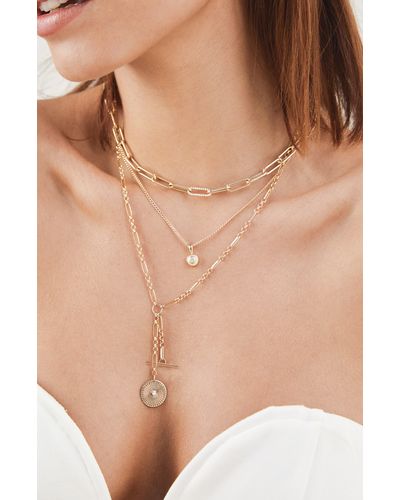 Zoe Chicco Sunbeam Medallion Y-necklace - Natural