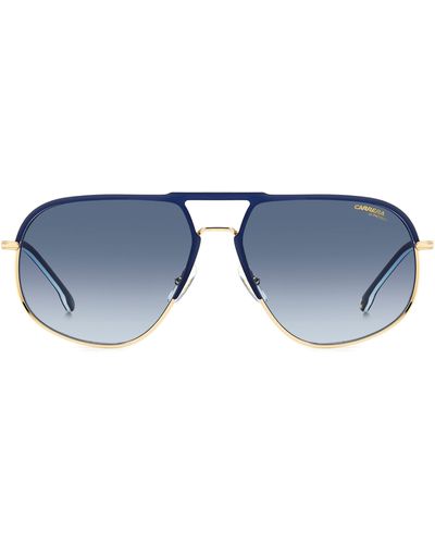 Carrera 60mm Aviator Sunglasses - Blue