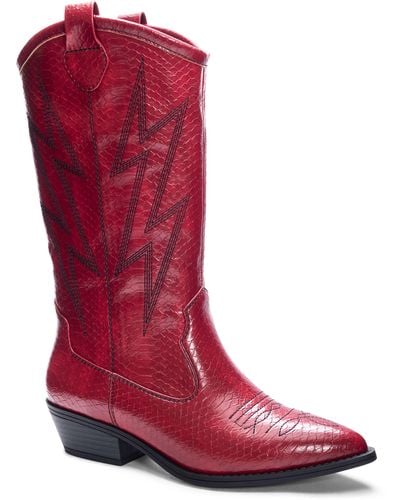 Dirty Laundry Josea Cowboy Boot - Red