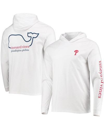 Vineyard Vines Philadelphia Phillies Logo Hoodie Long Sleeve T-shirt At Nordstrom - White